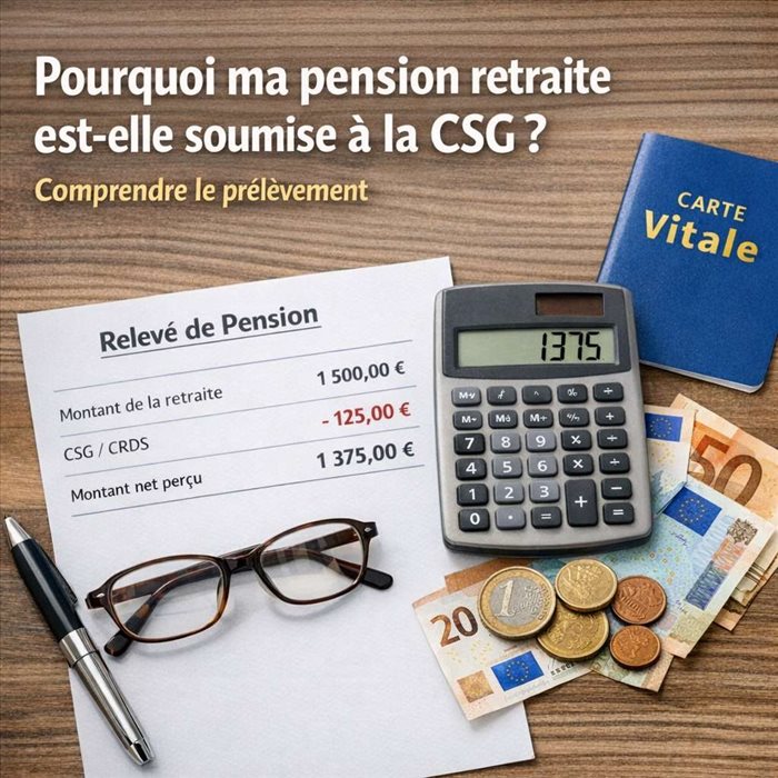 Pourquoi ma pension retraite est-elle soumise à la CSG ? Explications claires