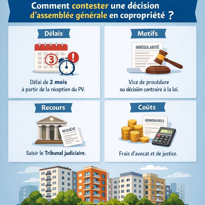 Comment contester une décision d'assemblée générale en copropriété ?