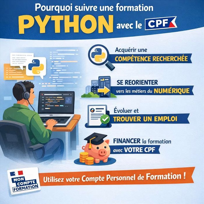 Reconversion : pourquoi suivre une formation Python avec le CPF ?