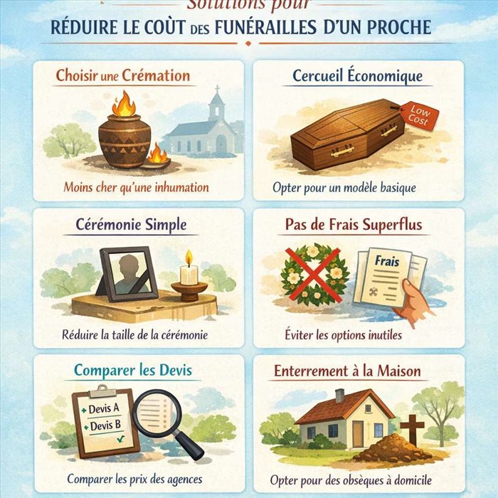 Quelles sont les solutions pour réduire le coût des funérailles d'un proche ?