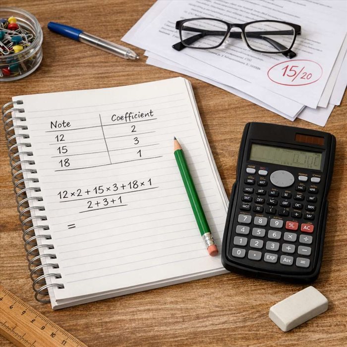 Comment calculer une moyenne avec des coefficients ? Guide simple et rapide
