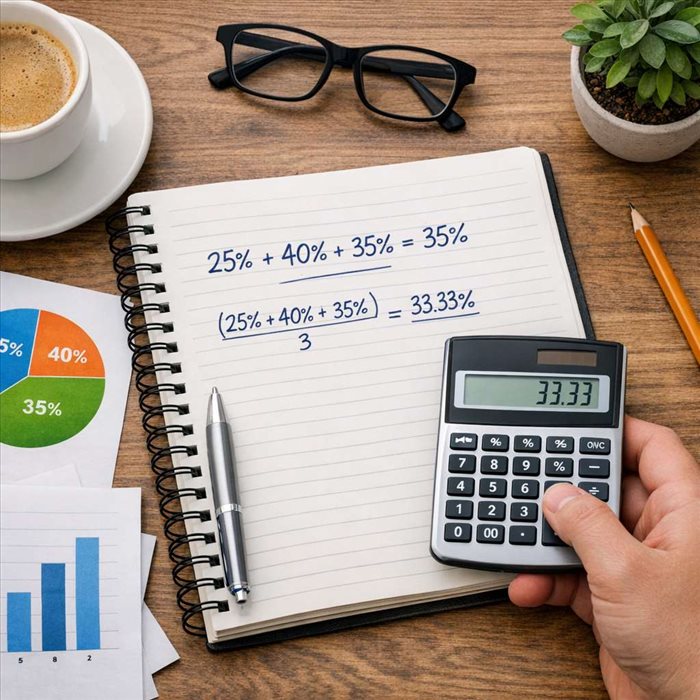 Comment calculer une moyenne de plusieurs pourcentages ?