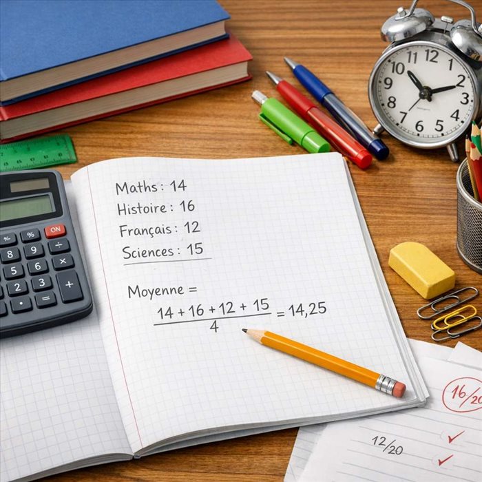 Calculer une moyenne scolaire : méthode simple et rapide