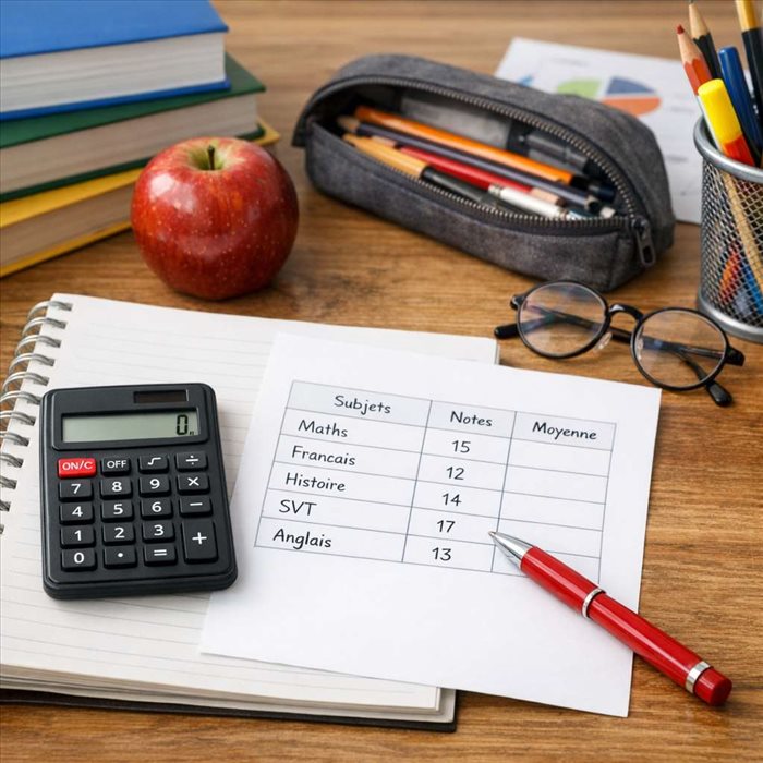 Calculer sa moyenne générale au collège : méthode simple et claire
