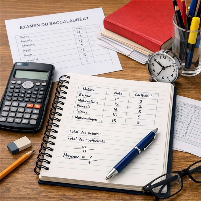 Calculer sa moyenne au bac : méthode simple et rapide