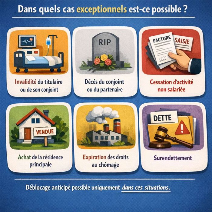 Déblocage anticipé d'un PER obligatoire : dans quels cas exceptionnels est-ce possible ?