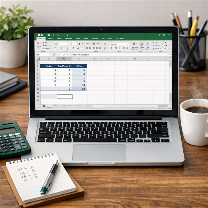 Calculer une moyenne avec coefficient sur Excel facilement