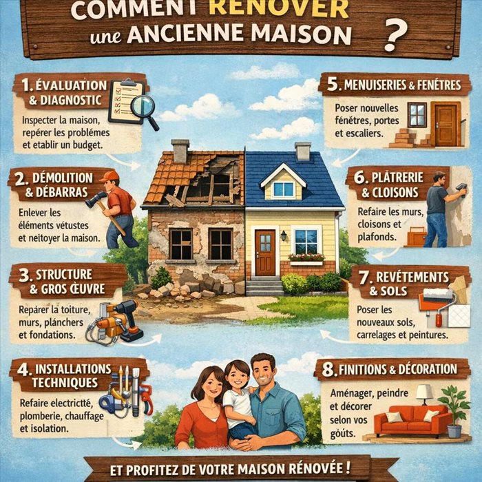 Comment rénover une ancienne maison ? Guide étape par étape